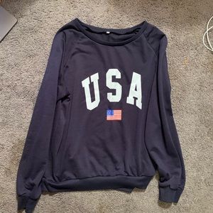USA Long-Sleeve Crewneck
